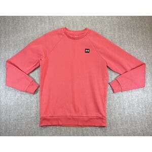 Under Armour Men’s Fleece Pull Over-Small/Red/Crewneck/Loose/Sweatshirt/Unisex